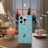 Cute & Cozy Sleepy Cat Dreams Pattern iPhone case