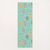 Cute & Cozy Sleepy Cat Dreams Pattern Yogamat (Voorkant)