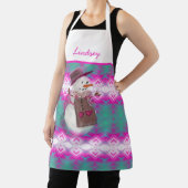 Cute Cozy Snow Girl Winter Patterned Schort (Insitu)