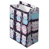 Cute cozy winter stickers medium cadeauzakje (Voorkant Gekanteld)