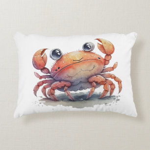 Cute Crab Accent Pillow Kussen