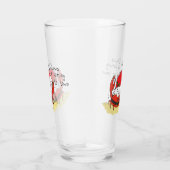 Cute Crab Kerstmis Funny Holiday Santa Cartoon Glas (Rechts)