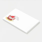 Cute Crab Kerstmis Funny Holiday Santa Cartoon Post-it® Notes (Schuin)