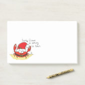 Cute Crab Kerstmis Funny Holiday Santa Cartoon Post-it® Notes (Op bureau)