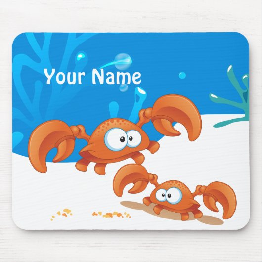 Cute Crab Ocean Aquatic Mousepad Muismat (Voorkant)