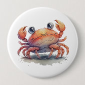Cute Crab Round Button (Voorkant)