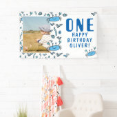 Cute Crab Zee Animals Shell Boy Foto 1st Birthday Spandoek (Insitu)