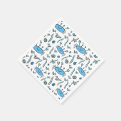 Cute Crab Zee Animals Tekent Pattern Boy Birthday Servet (Hoek)