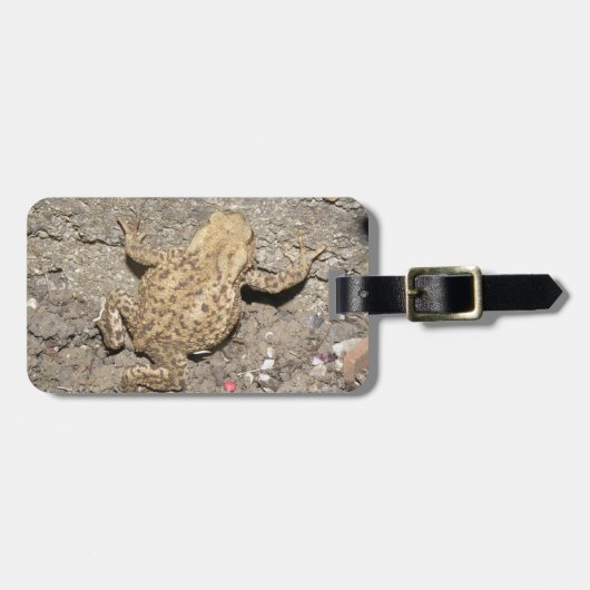 Cute Crawling Toad Custom Bagagelabel (Voorkant horizontaal)