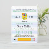 Cute Crayola Enseignant Graduation Invitation (Debout devant)