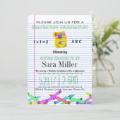 Cute Crayola Enseignant Graduation Invitation (Debout devant)