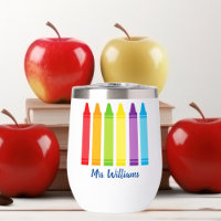Cute Crayon Enseignant de l'école primaire personn