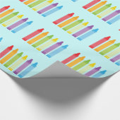Cute Crayon Wrapping Paper Cadeaupapier (Hoek)