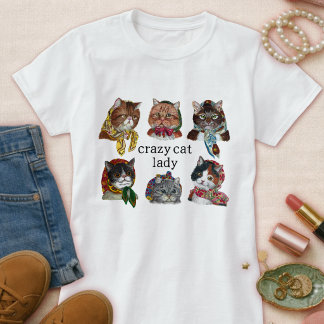 Cute Crazy Cat Lady – Funny Cat Lover  T-shirt