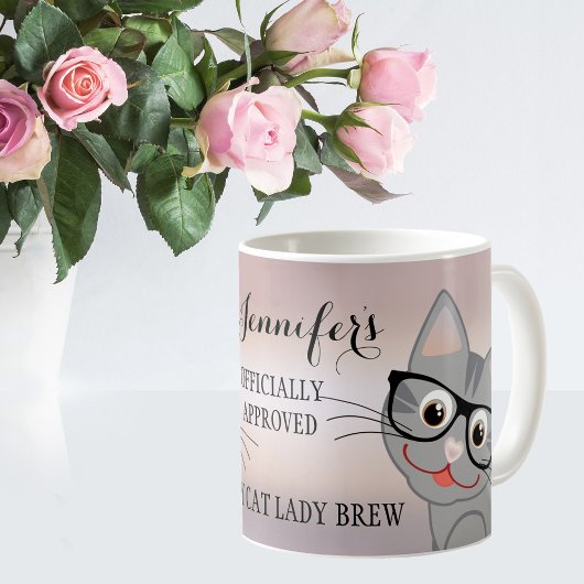 Cute Crazy Cat Lady Persoonlijk Mug Koffiemok