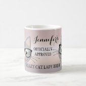 Cute Crazy Chat Lady Mug personnalisée (Centre)