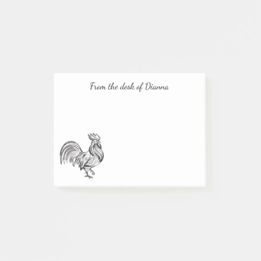 Cute Crazy Chicken Lady Boerderij Farmer Rooster Post-it® Notes (Voorkant)
