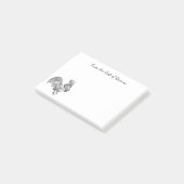 Cute Crazy Chicken Lady Boerderij Farmer Rooster Post-it® Notes (Schuin)