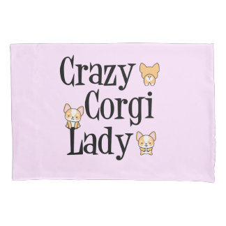 Cute Crazy Corgi Lady Pink Kussensloop