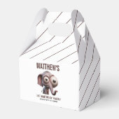 Cute Crazy elephant Farm Theme 1st Birthday Bedankdoosjes (Voorkant Zijde)