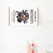 Cute Crazy Wildebeest Farm Theme 1st Birthday Spandoek (Insitu)