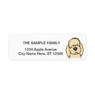 Cute Cream Labradole Puppy Dog Etiket