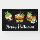 Cute & Creepy Halloween-behandelingen Spandoek (Horizontaal)
