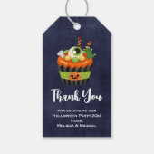 Cute & Creepy Halloween Cupcake Hartelijk dank Cadeaulabel (Voorkant)