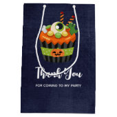 Cute & Creepy Halloween Cupcake Hartelijk dank Medium Cadeauzakje (Achterkant)