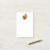 Cute & Creepy Halloween Cupcake met Big Eyeball Post-it® Notes (Op bureau)