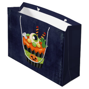 Cute & Creepy Halloween Cupcake met een groot oog Cadeauzakje