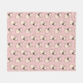 Cute crème Frenchie heeft wat liefde nodig Fleece Deken (Voorkant (Horizontaal))