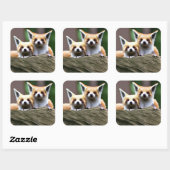 Cute Critter 2 Vierkante Sticker (Vel)