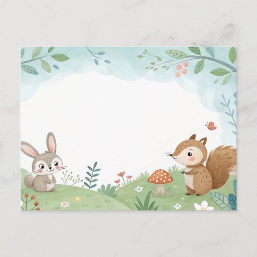 Cute Critters in Nature Briefkaart (Voorkant)