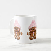 Cute Crochet Gingerbread Mug Cake Character Coffee (Devant gauche)