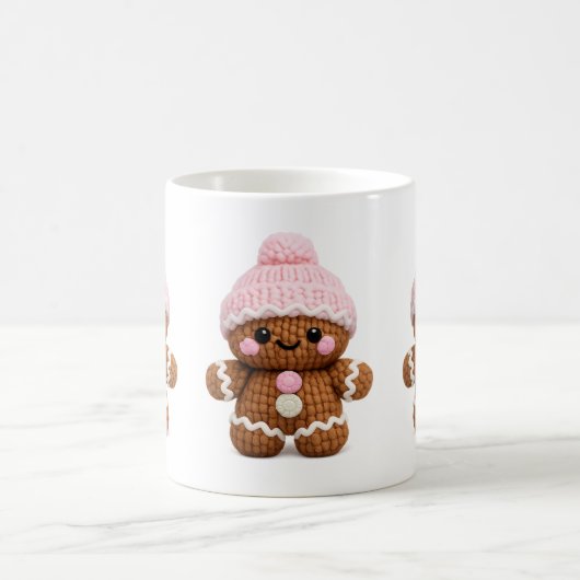 Cute Crochet Gingerbread Mug Cake Character Coffee (Centre)