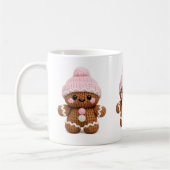 Cute Crochet Gingerbread Mug Cake Character Coffee (Gauche)
