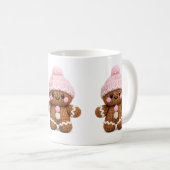 Cute Crochet Gingerbread Mug Cake Character Coffee Koffiemok (Voorkant rechts)