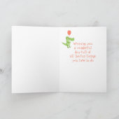 Cute Crocodile Fun Animal Kinderen van 12 jaar Kaart (Binnen)