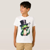 Cute Crocodile Gentleman Fun Art T-shirt (Voorkant volledig)