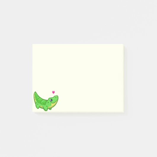Cute crocodile love kawaii cartoon kinder post-it® notes (Voorkant)