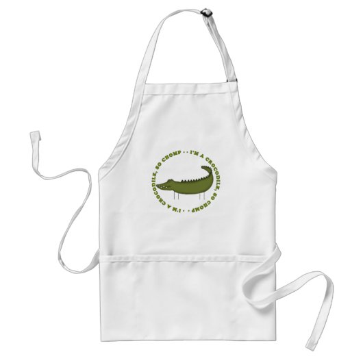 Cute Crocodile Standaard Schort (Voorkant)