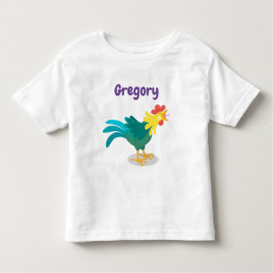 Cute crowing roster cartoon illustratie kinder shirts