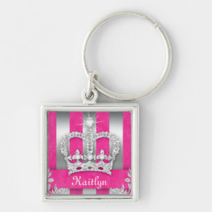 Cute Crown Bling Pink Sleutelhanger Gifts