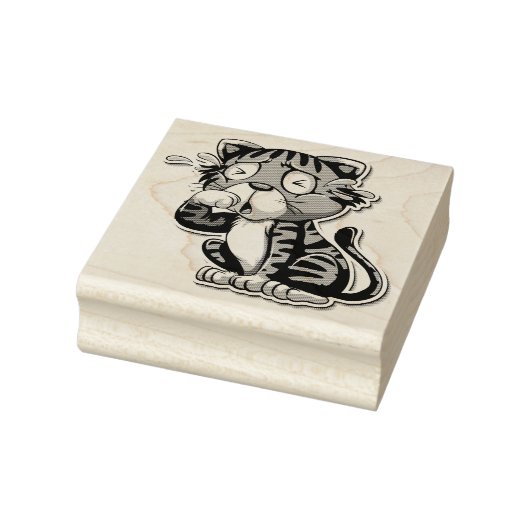 Cute Crying Cat Rubber Stamp Rubberstempel (Stempel)