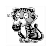 Cute Crying Cat Rubber Stamp Rubberstempel (Afrduk)