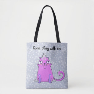 Cute cryptokitty Bella wil Canvas tas spelen