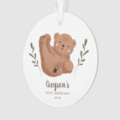 Cute Cub Bear Baby's First Christmas (devant)