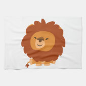Cute Cudly Cartoon Lion Kitchen Towel Theedoek (Horizontaal)
