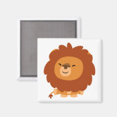 Cute Cudly Cartoon Lion Magnet Magneet (Voorkant / Achterkant)
